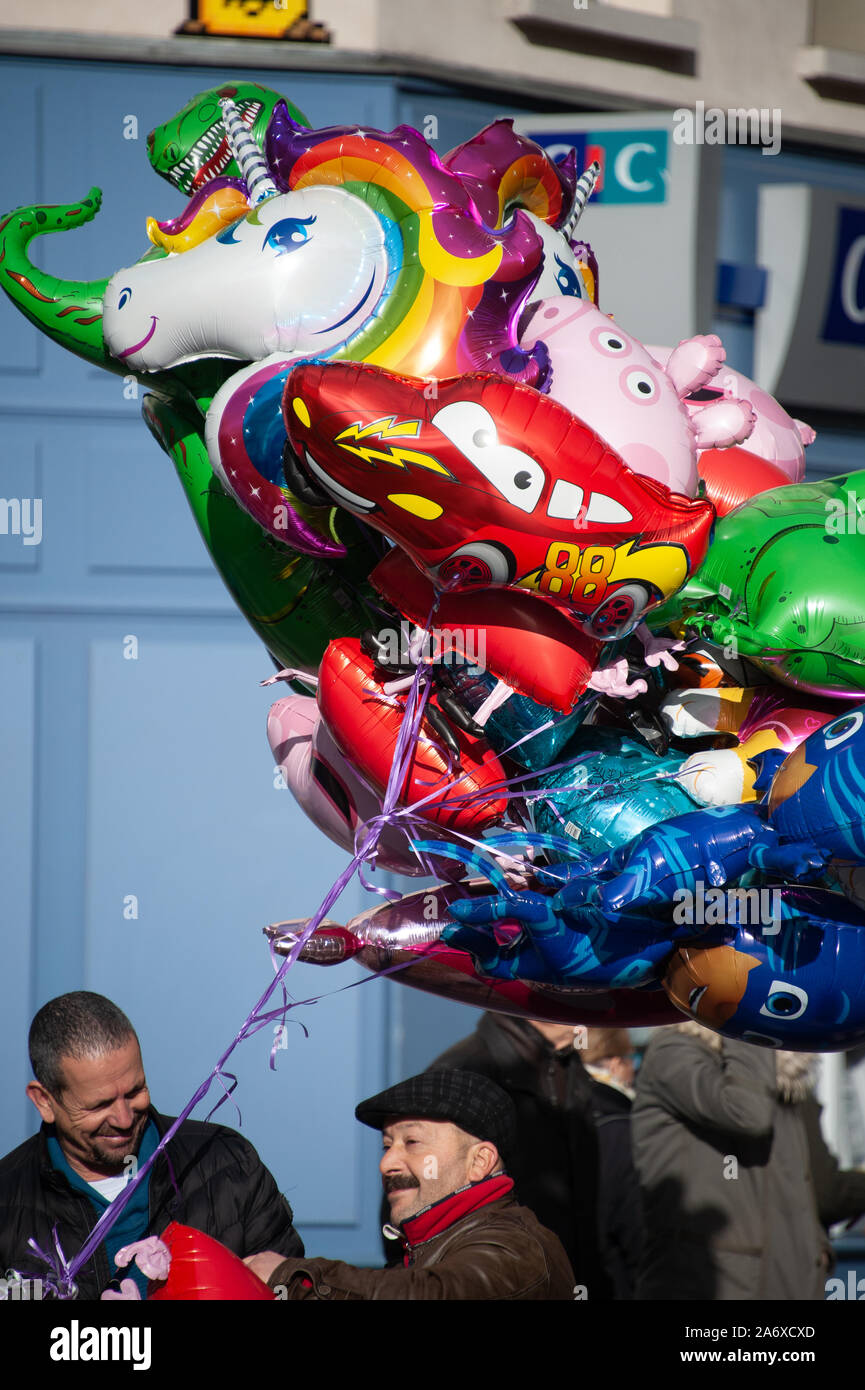 street vendor balloons Stock Photo