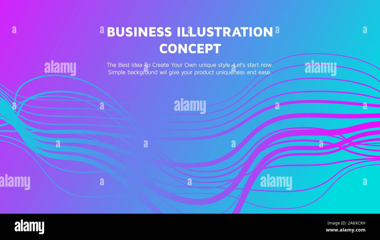 Abstract Vector Colorful Gradient Landing Page Template Stock Vector