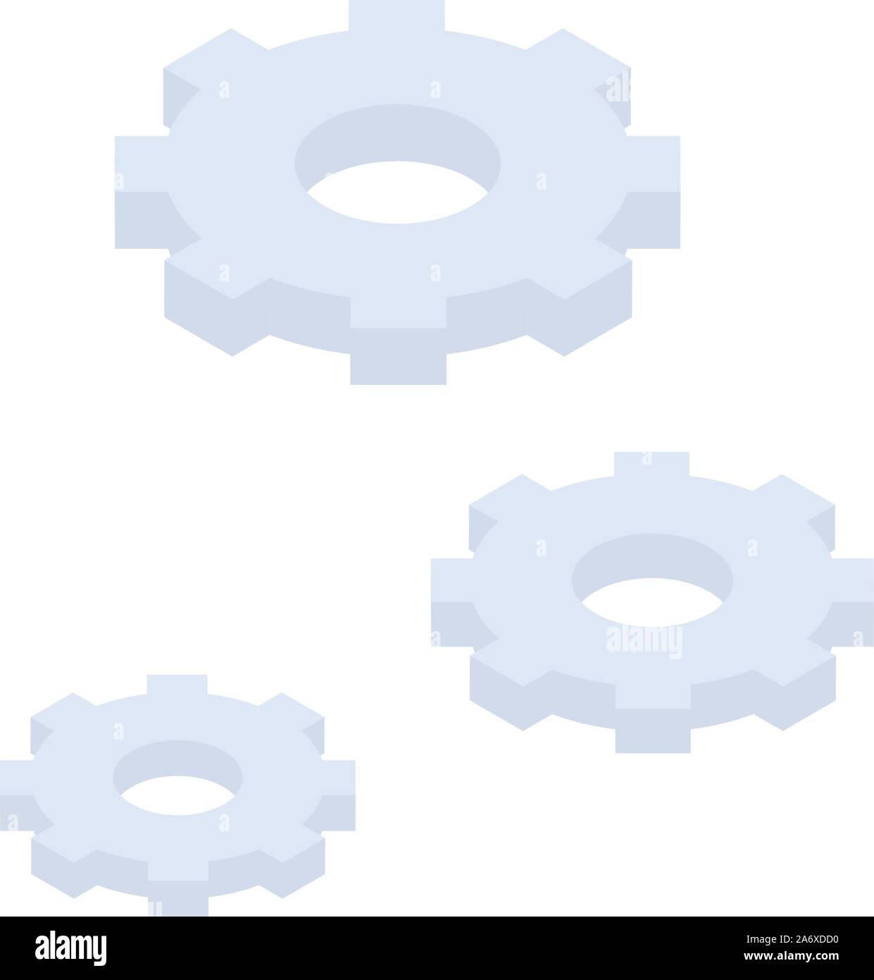 Gear wheel system icon, isometric style Stock Vector