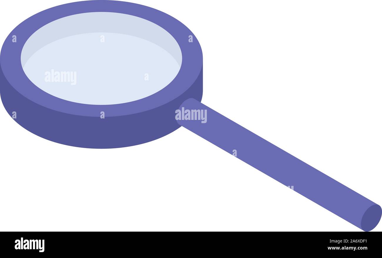 Magnify glass icon, isometric style Stock Vector