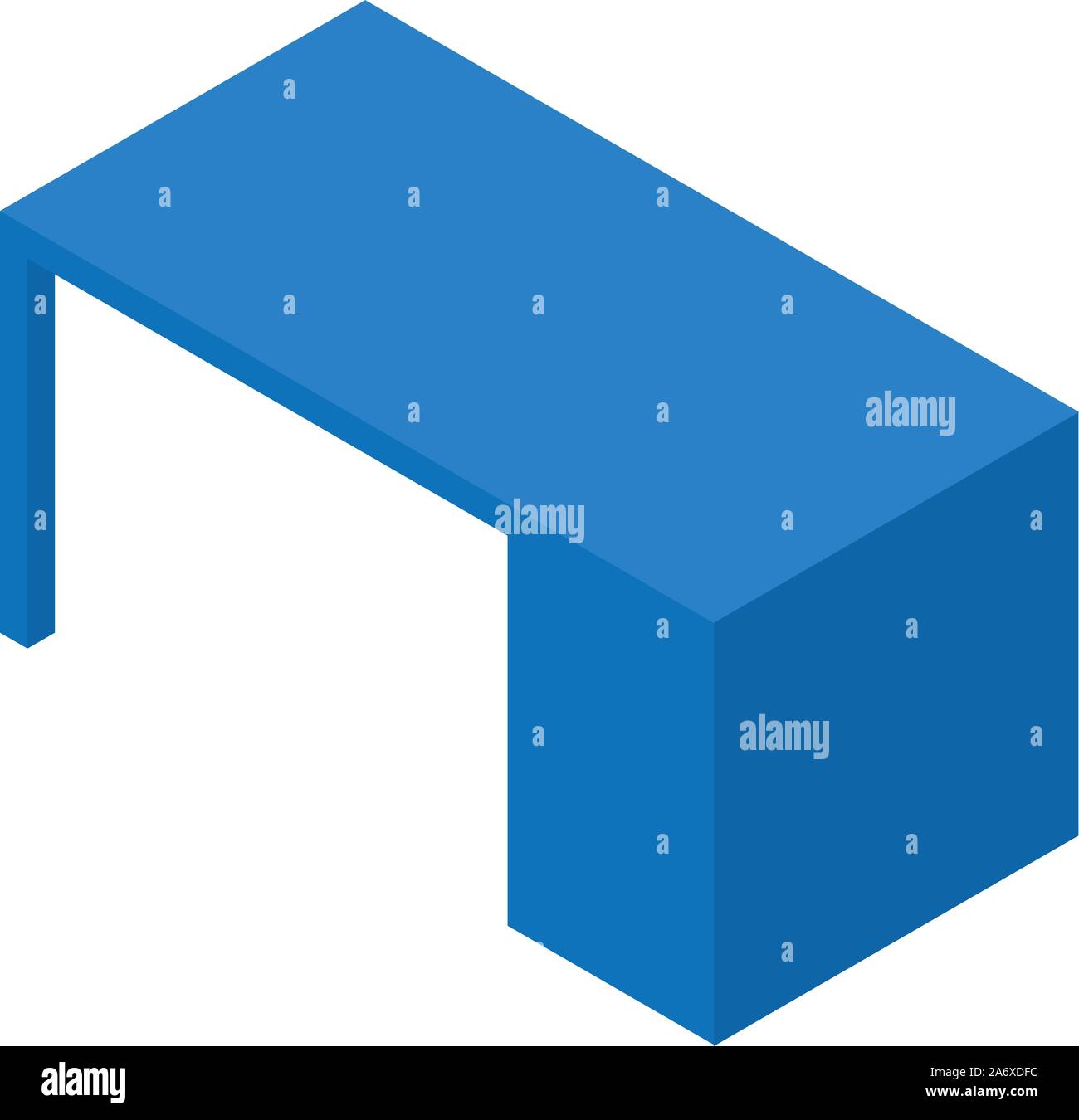Blue desktop icon, isometric style Stock Vector