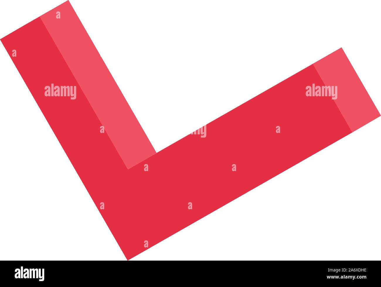 Red approved sign icon, isometric style Stock Vector