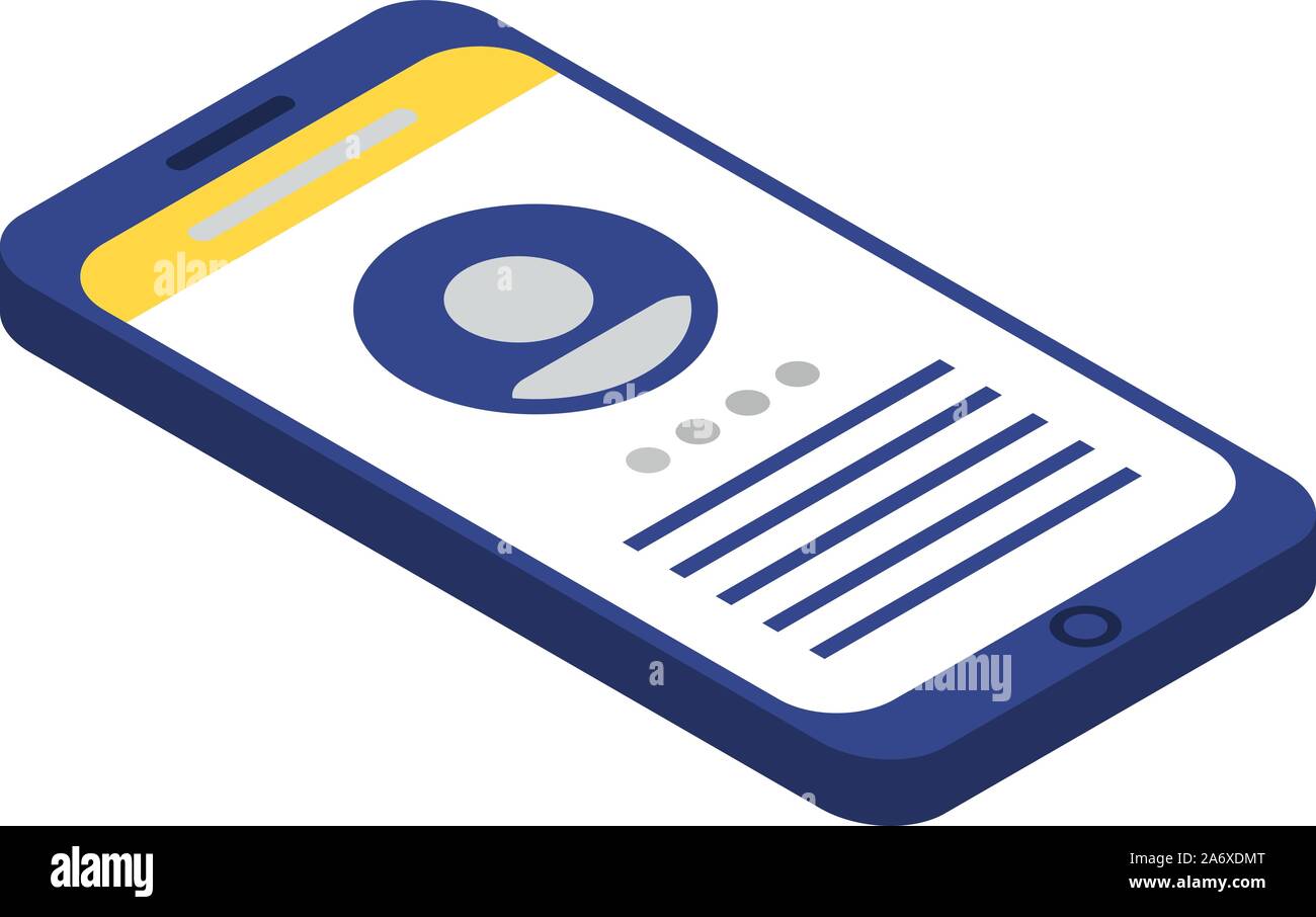 Rate smartphone icon, isometric style Stock Vector