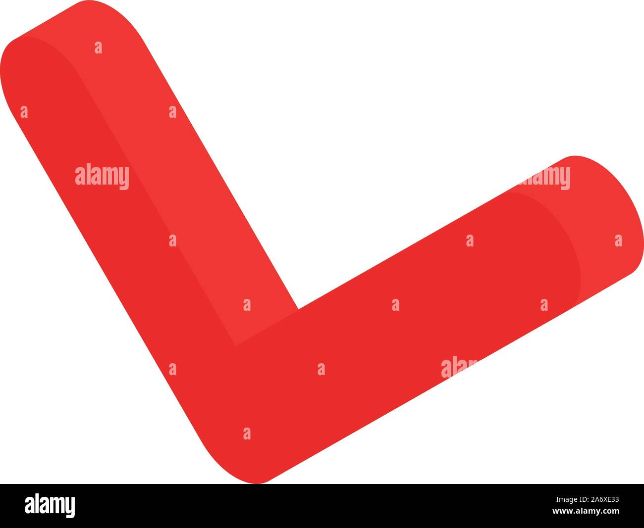 Red approved sign icon, isometric style Stock Vector