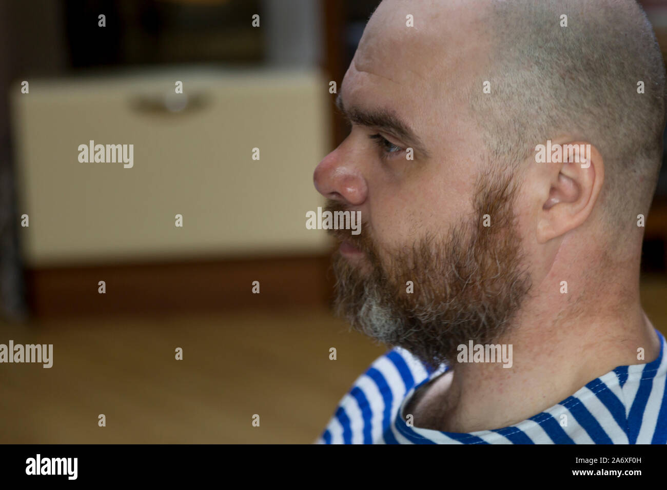Portrait black man bald head hi-res stock photography and images - Alamy
