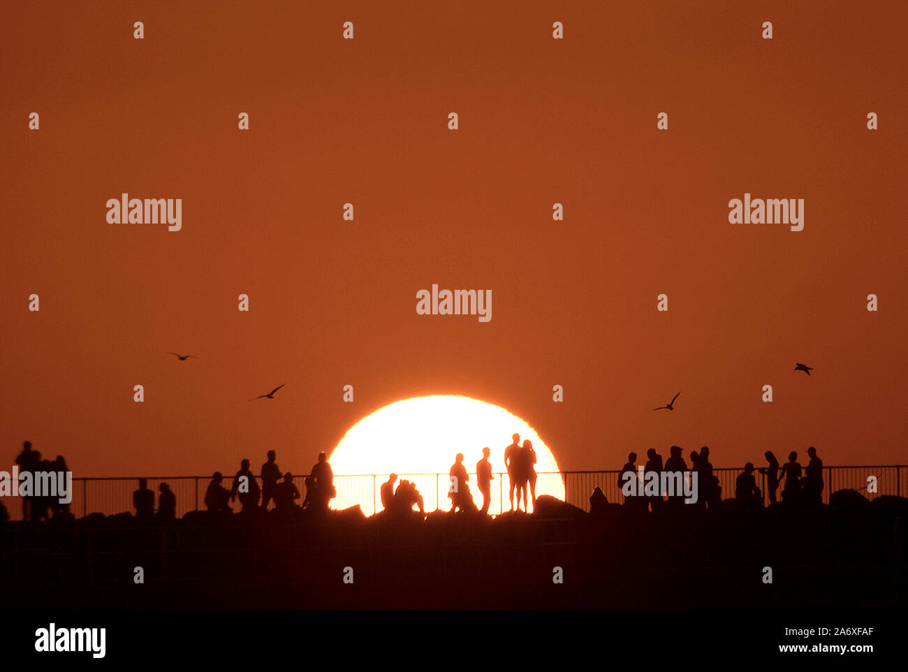 Sunset on St Kilda pier in Melbourne Australia Stock Photo - Alamy