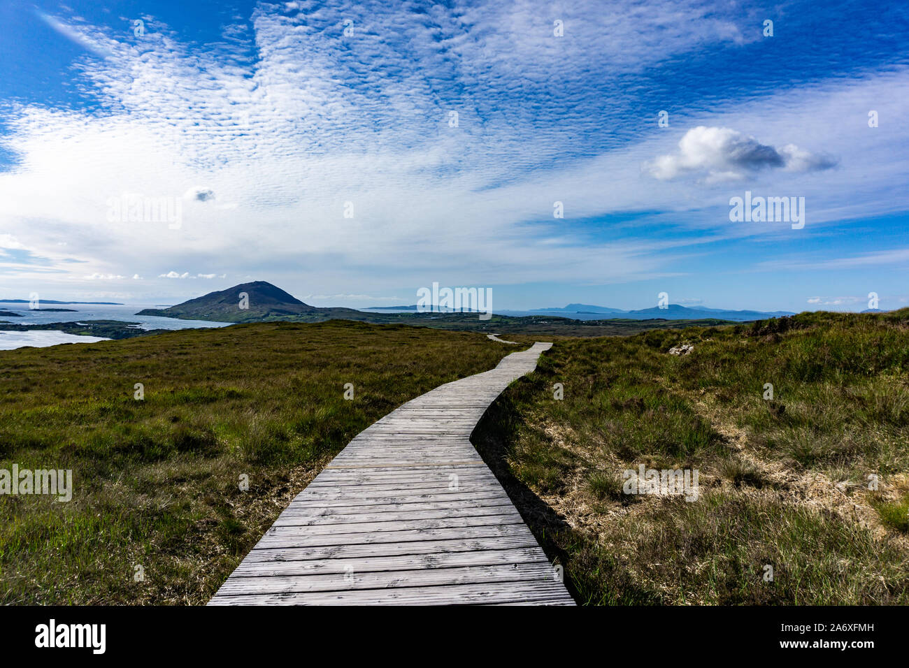 pathway in Connemara National Park, Letterfrack, Cunty Galway, Ireland Stock Photo