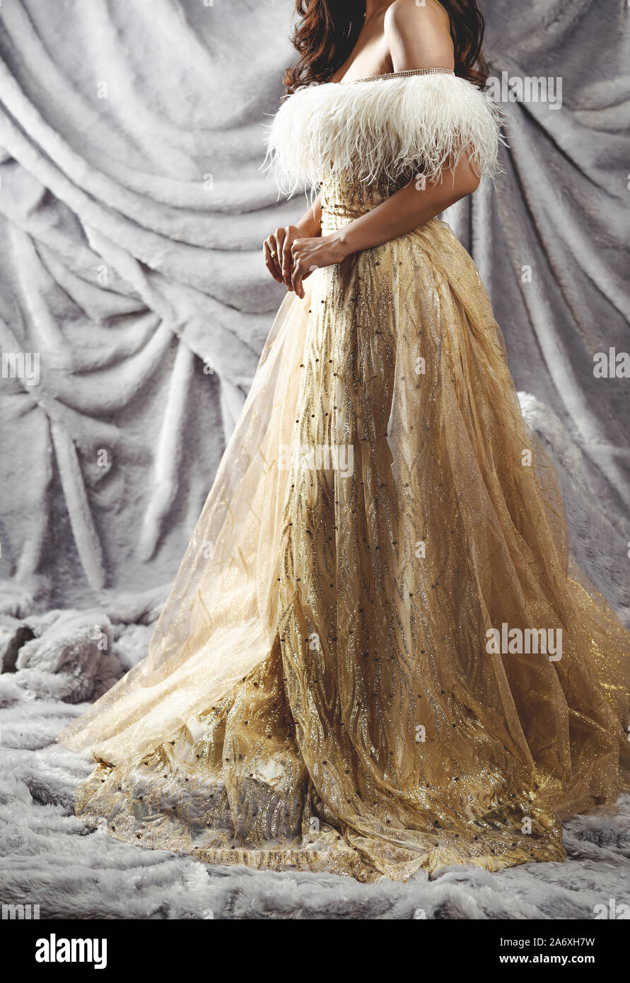 sachin and babi light blue dress White Dresses With Gold main image 1