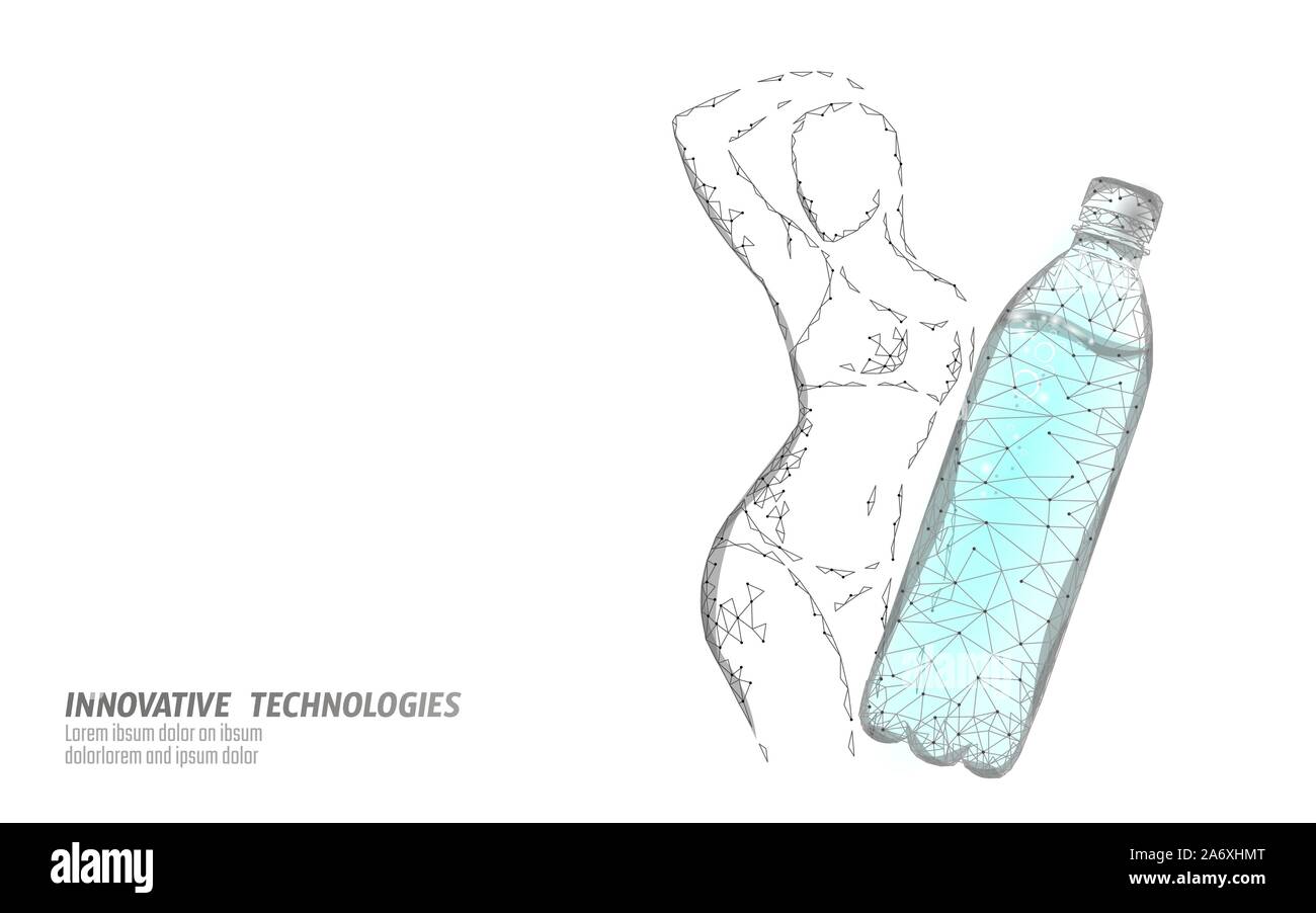 Rehydration Vector Image Water aqua bottle athletic woman rehydration concept. Health care ...