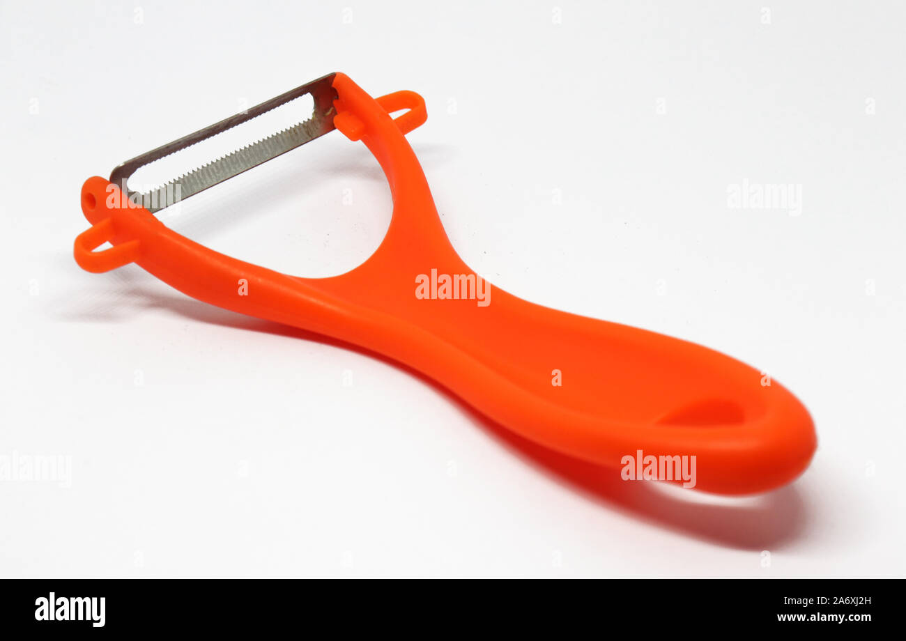Plastic vegetable Peeler isolated on white background Stock Photo Alamy