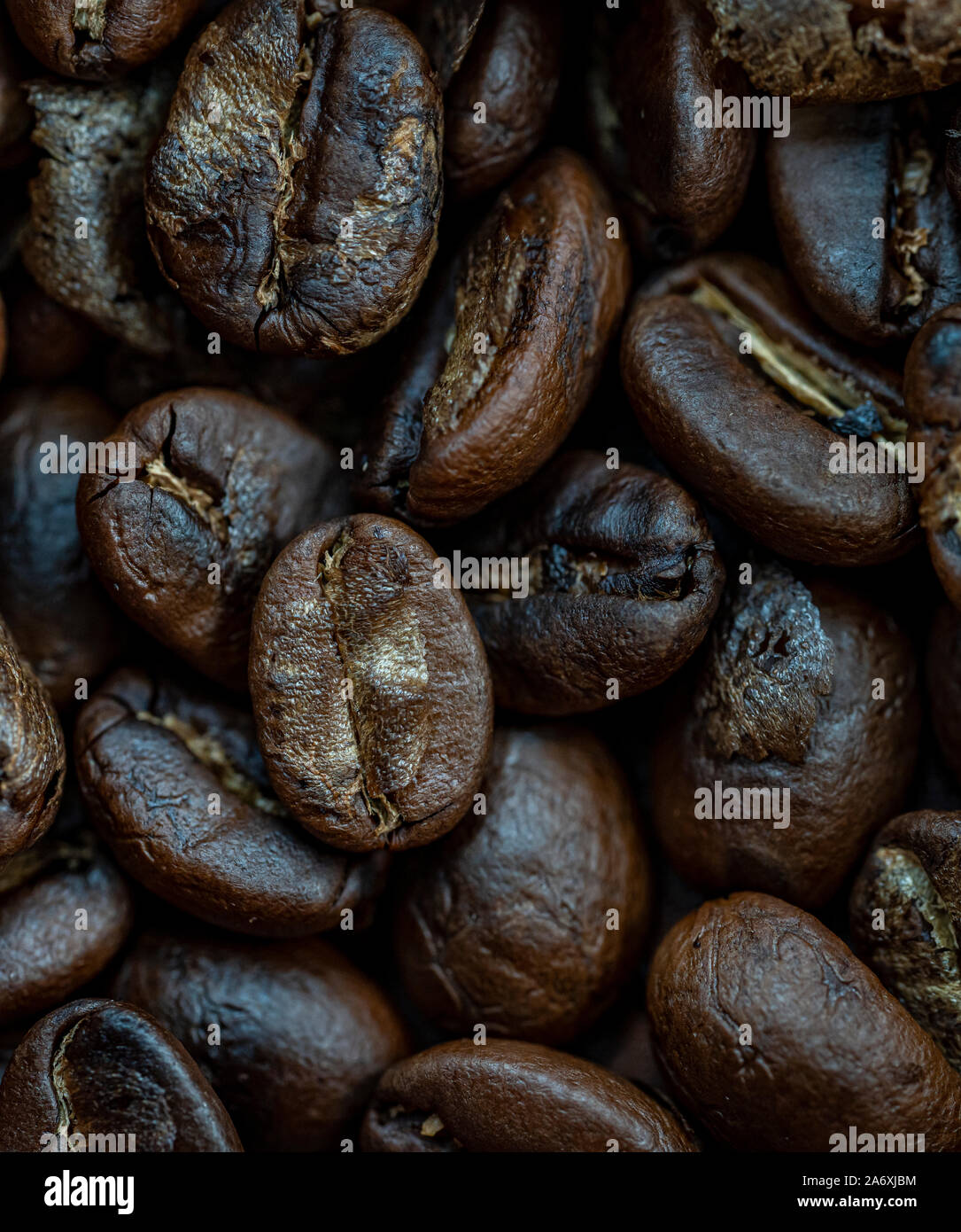 Roasted coffee beans closeup. Background Stock Photo - Alamy