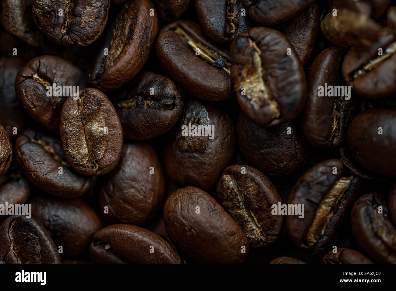 Roasted coffee beans closeup. Background Stock Photo - Alamy