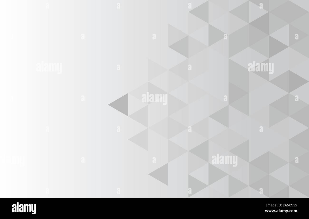 White and gray gradient background. Geometric style. Mesh of triangles ...