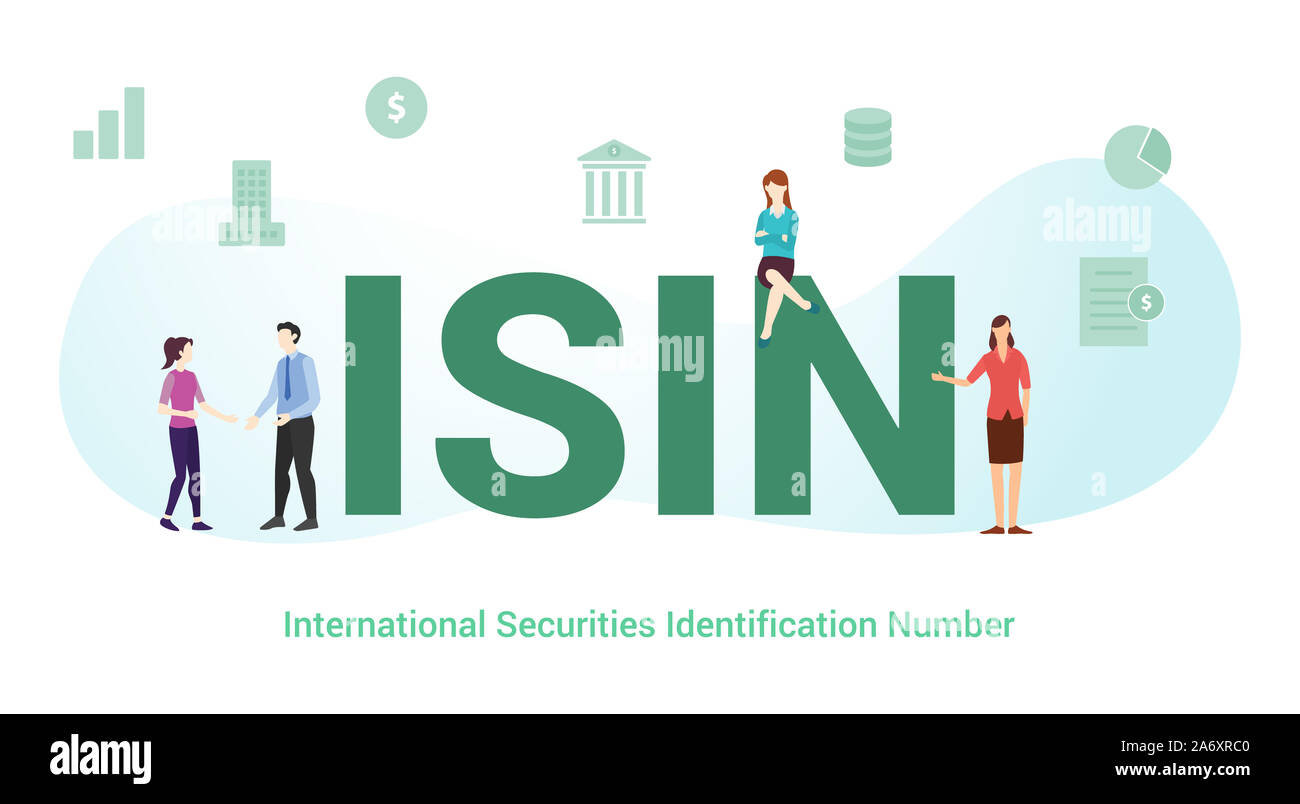 isin international securities identification number concept with big ...