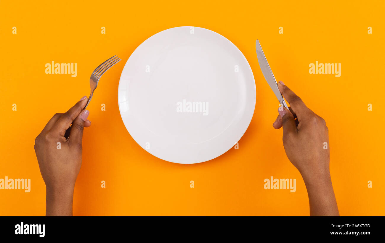 Female Knife Fork Hands High Resolution Stock Photography and Images ...