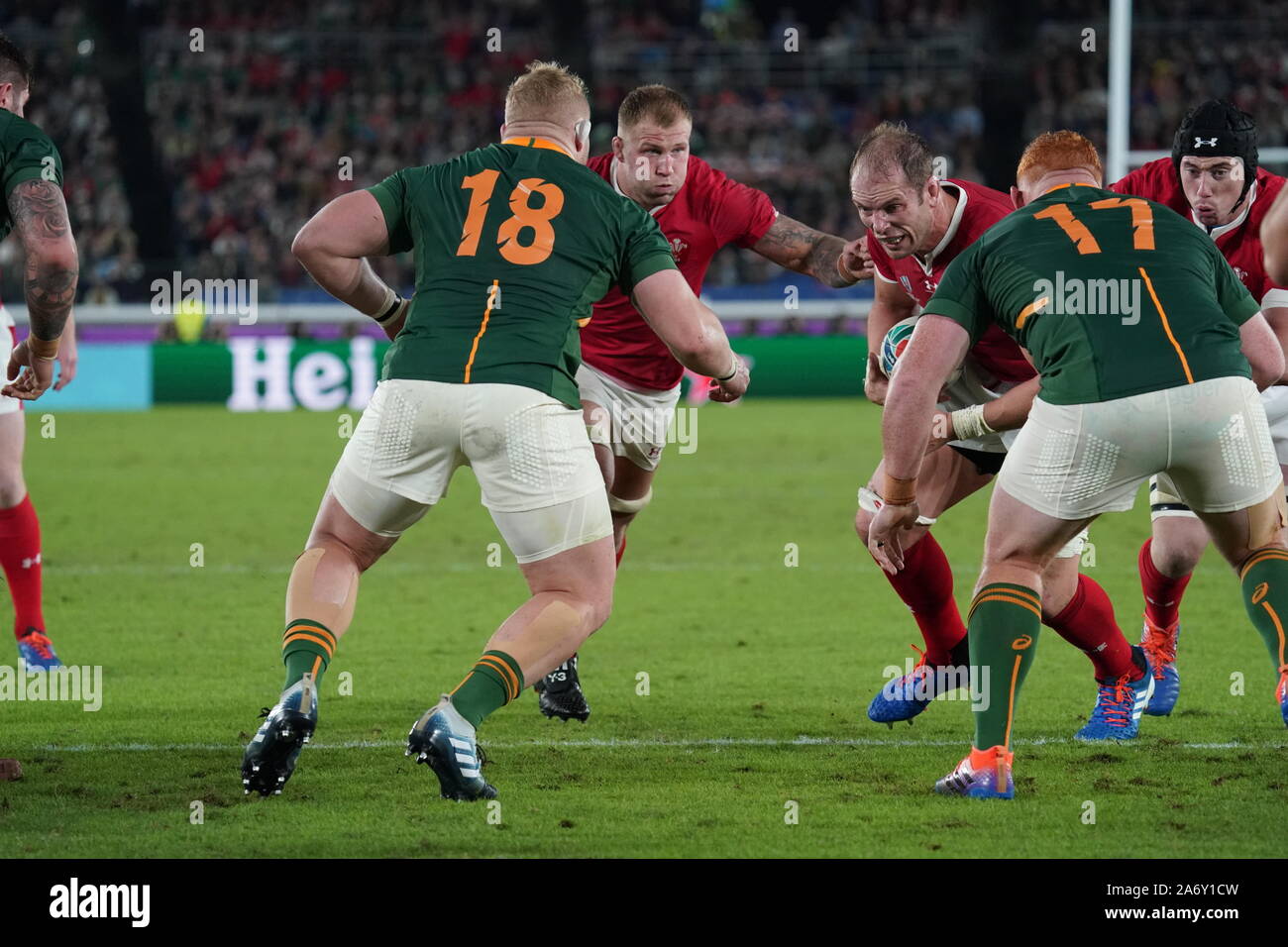 Alun Wyn Jones of Wales during the 2019 Rugby World Cup semi-final ...