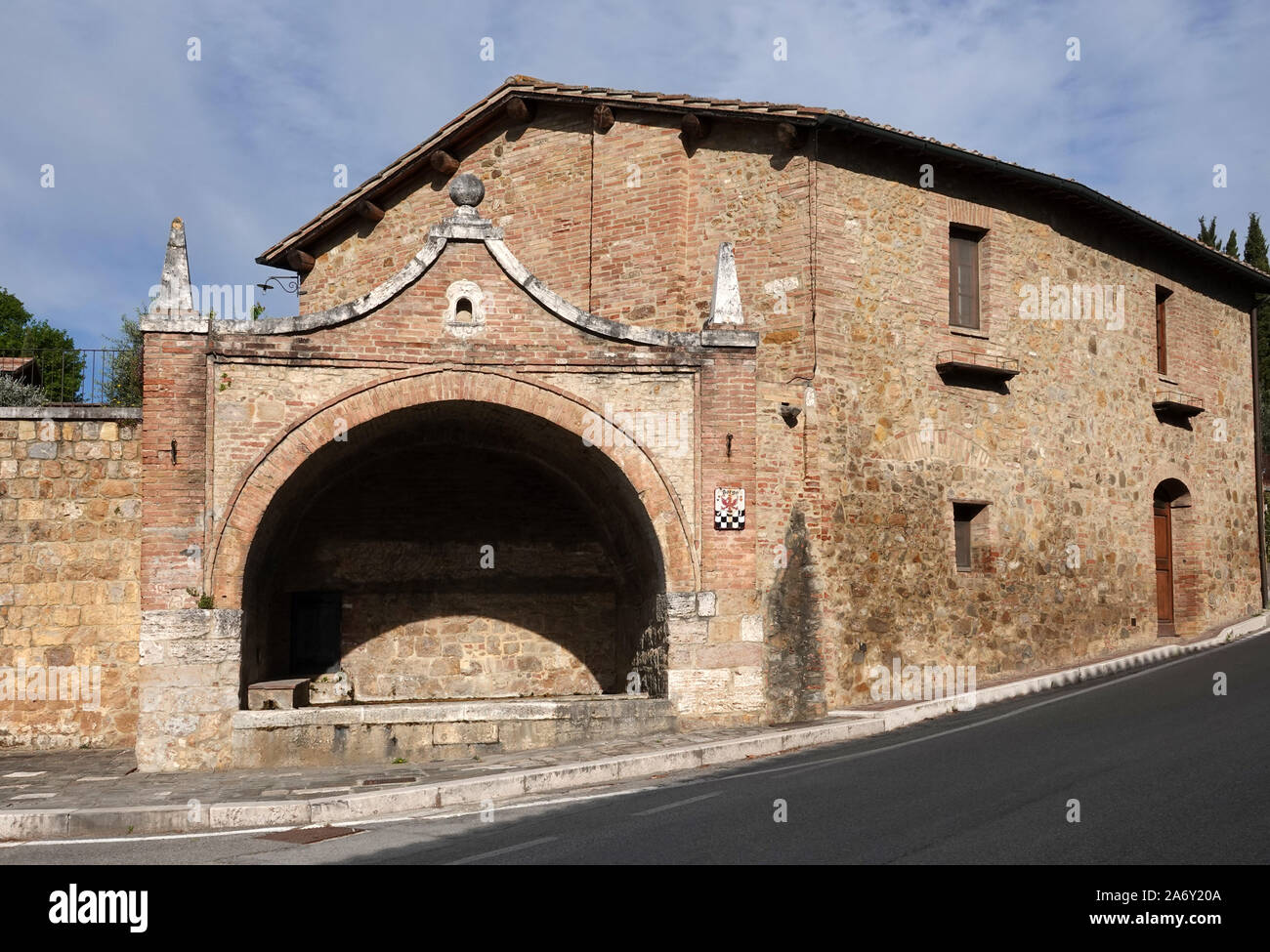 Italy, Tuscany, San Quirico d'Orcia washhouse Stock Photo
