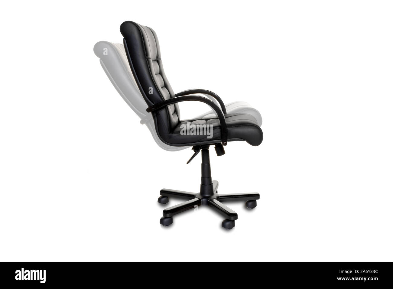 dark leather executive chair Stock Photo