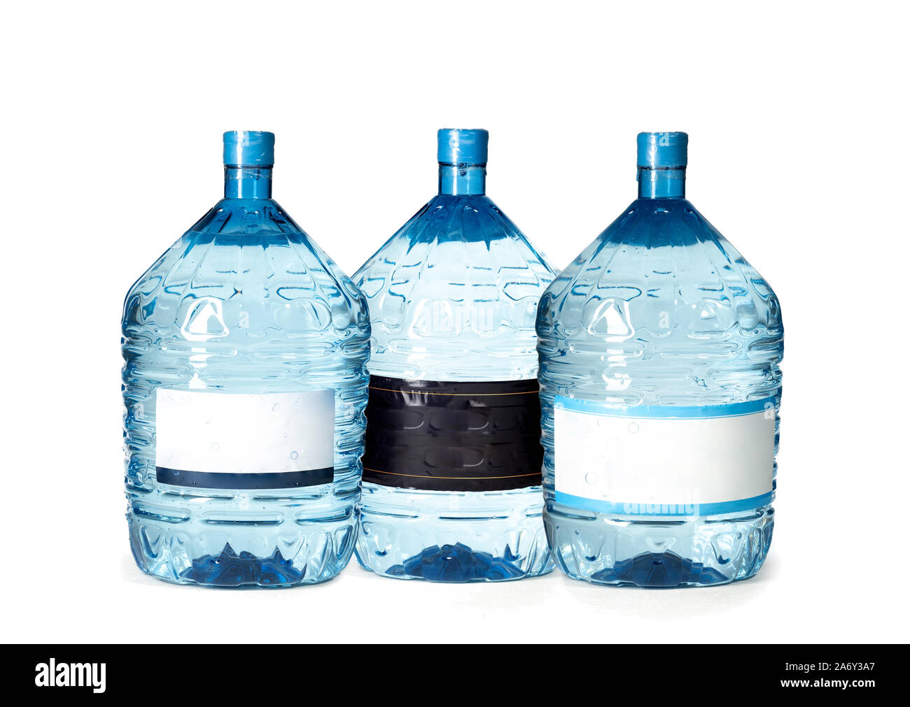 three plastic bottles with clean water Stock Photo Alamy