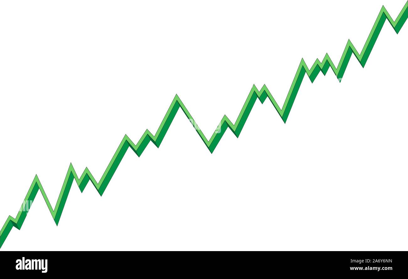 Business growth green chart. info graphic vector illustration. Stock Vector