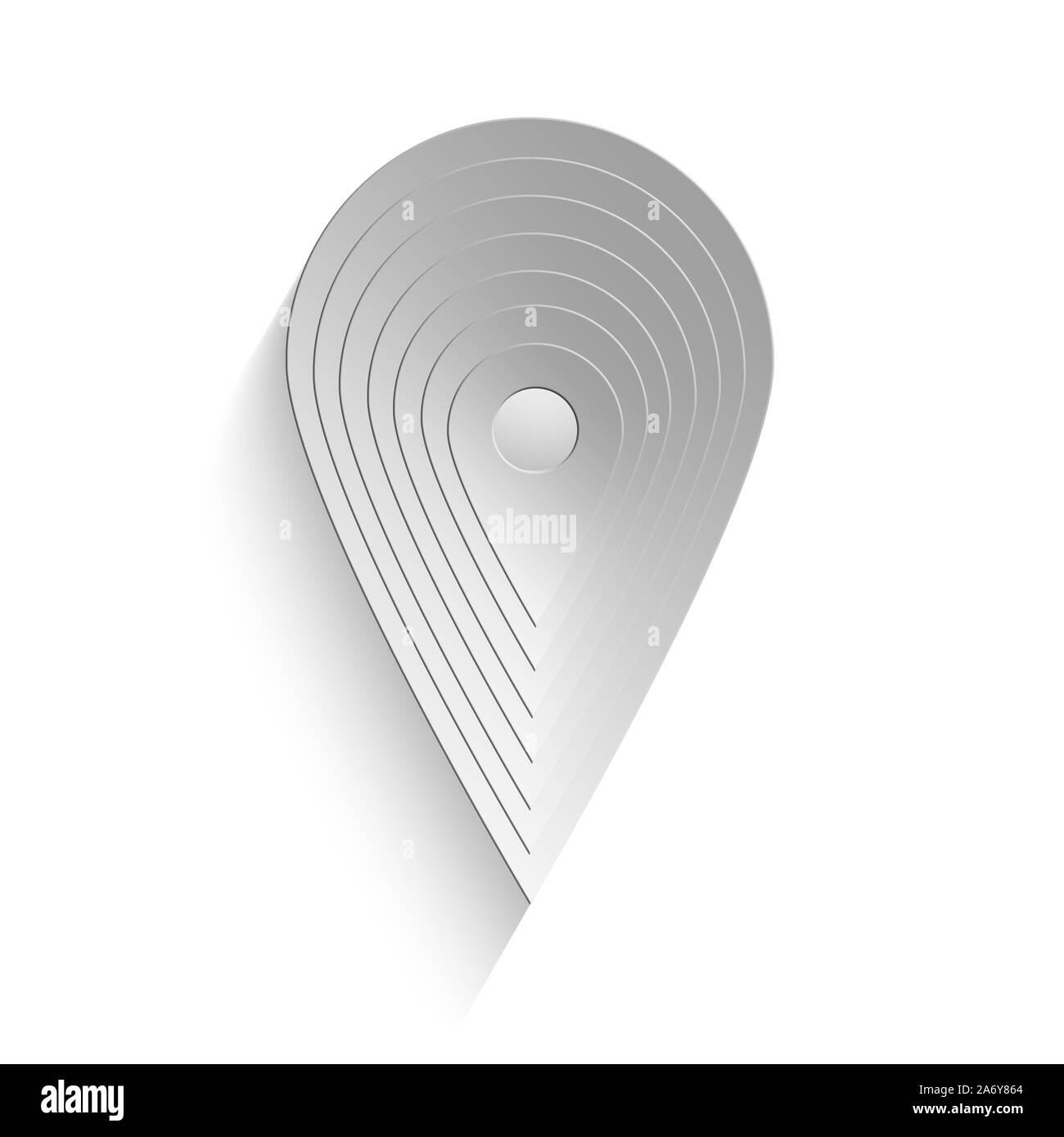 Illustration of map point icon, map pin sign Stock Photo