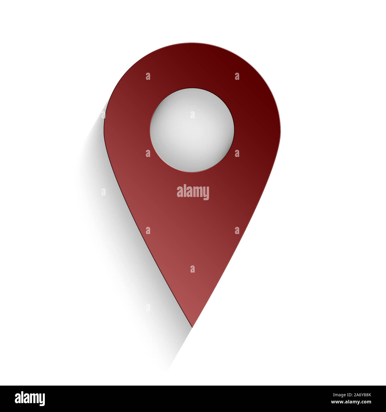 Illustration of map point icon, map pin sign Stock Photo - Alamy