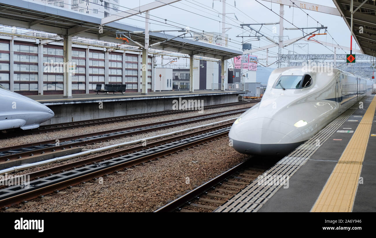 Shinkansen (bullet train) in Japan Stock Photo - Alamy