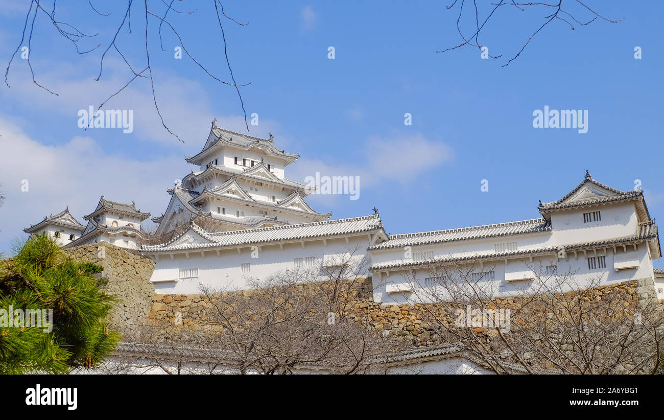 Himeji Castle in the city of Himeji, Japan, is regarded as the finest ...