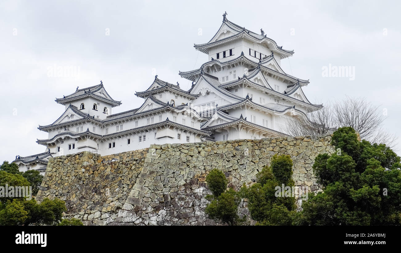 Himeji Castle in the city of Himeji, Japan, is regarded as the finest ...