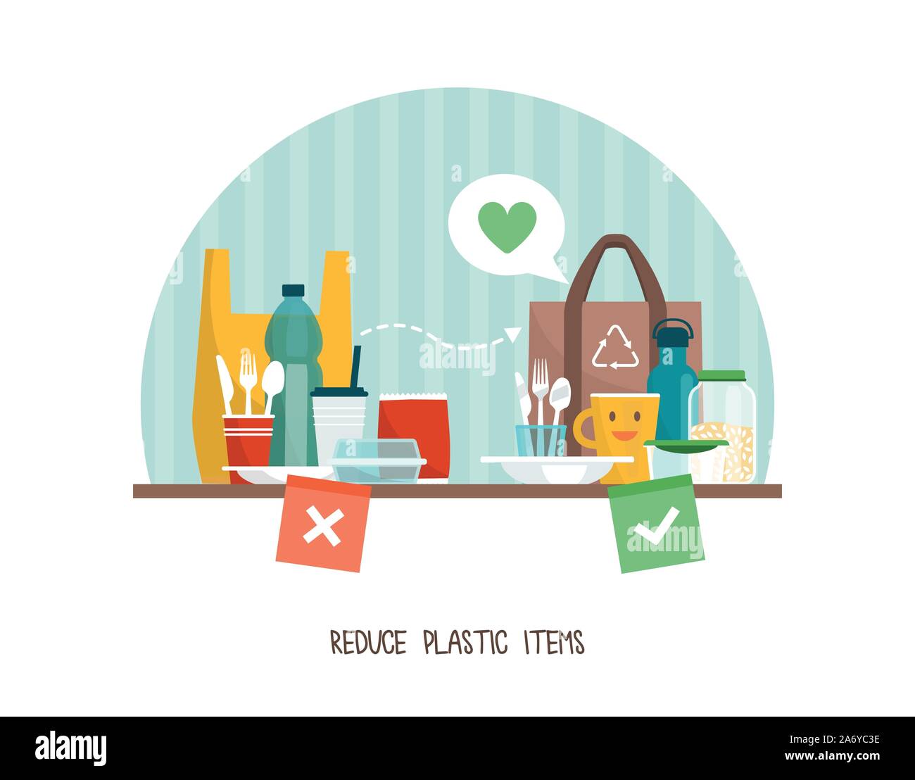 Green living and sustainability tips: reduce plastic items at home and choose reusable products 