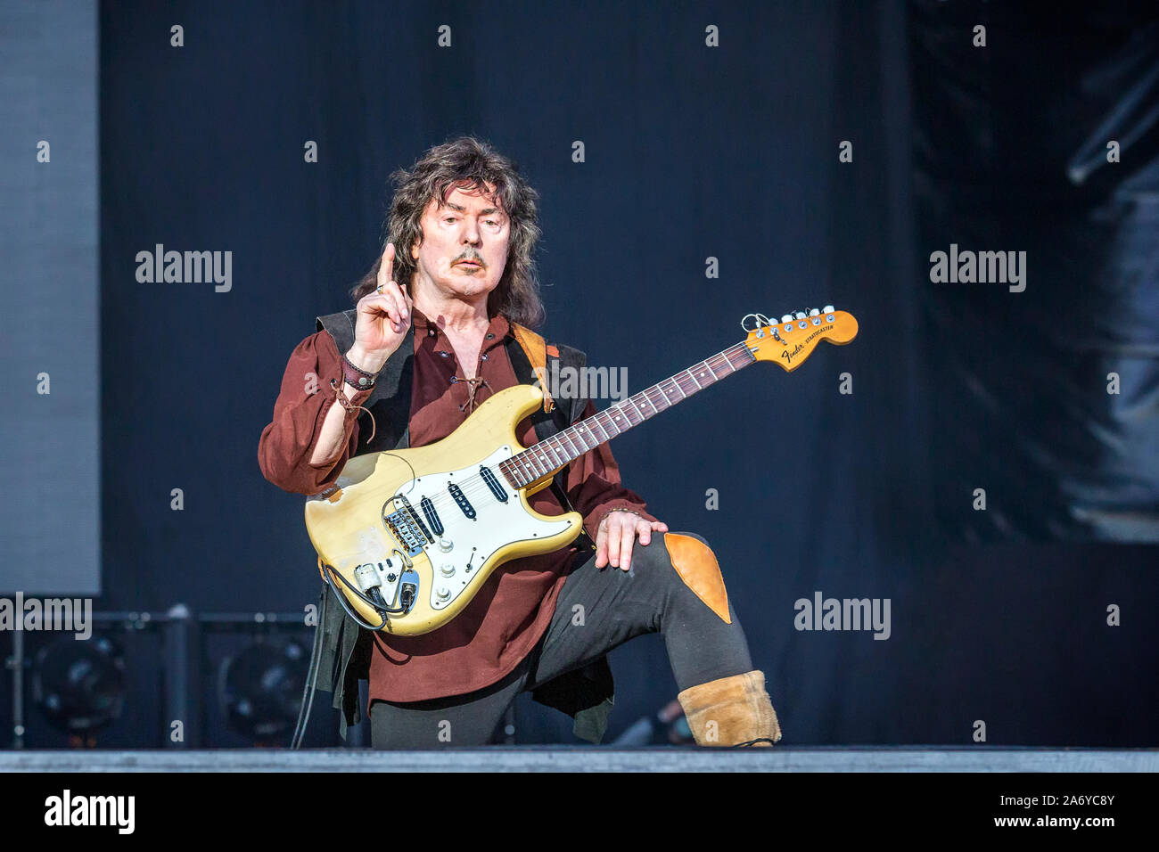 Solvesborg, Sweden. 08th, June 2019. The British rock band Rainbow performs a live concert during the Swedish music festival Sweden Rock Festival 2019. Here guitarist Ritchie Blackmore is seen live on stage. (Photo credit: Gonzales Photo - Terje Dokken). Stock Photo
