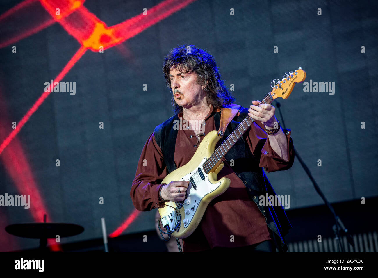 Solvesborg, Sweden. 08th, June 2019. The British rock band Rainbow performs a live concert during the Swedish music festival Sweden Rock Festival 2019. Here guitarist Ritchie Blackmore is seen live on stage. (Photo credit: Gonzales Photo - Terje Dokken). Stock Photo