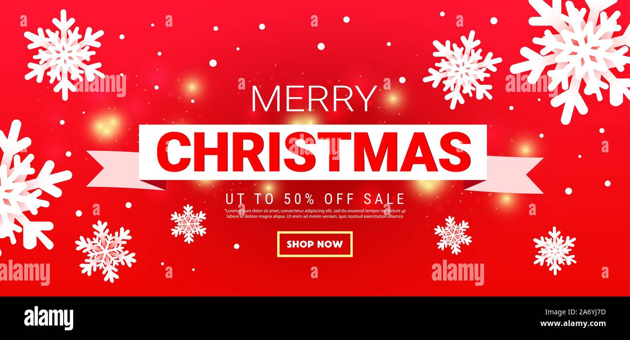 Merry Christmas Banner Template from c8.alamy.com
