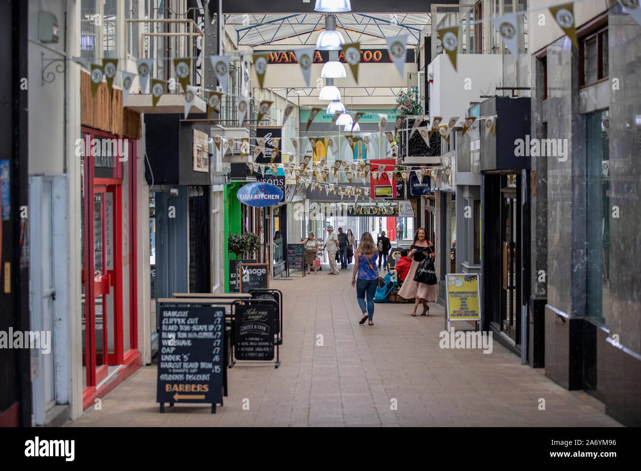 Pictured: A general view of Picton Arcade in Swansea city centre, Wales, UK.  Friday 12 July 2019  Re: General view of Swansea city centre, Wales, UK. Stock Photo