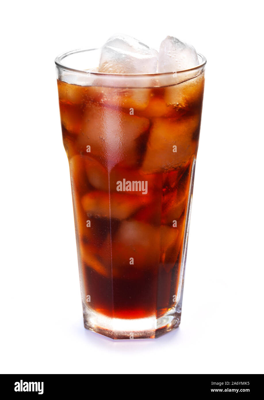 A Glass Of Cola Isolated On White Stock Photo - Alamy