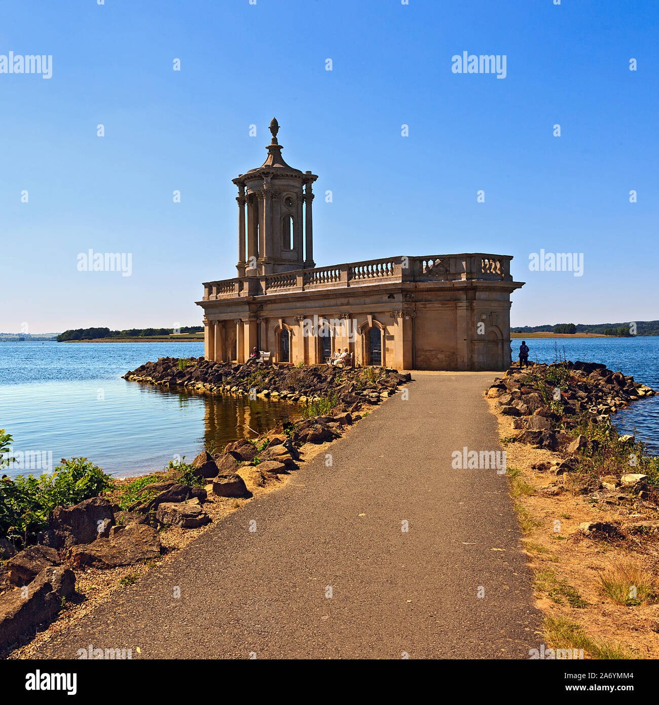 Normanton Church on Rutland Water Stock Photo - Alamy