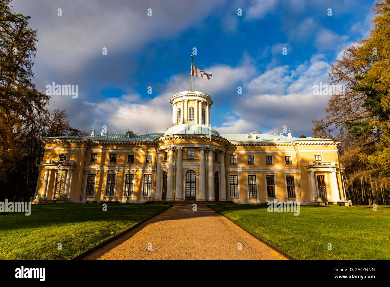 Arkhangelskoye is historical estate in Krasnogorsky District, Moscow, Russia. Stock Photo