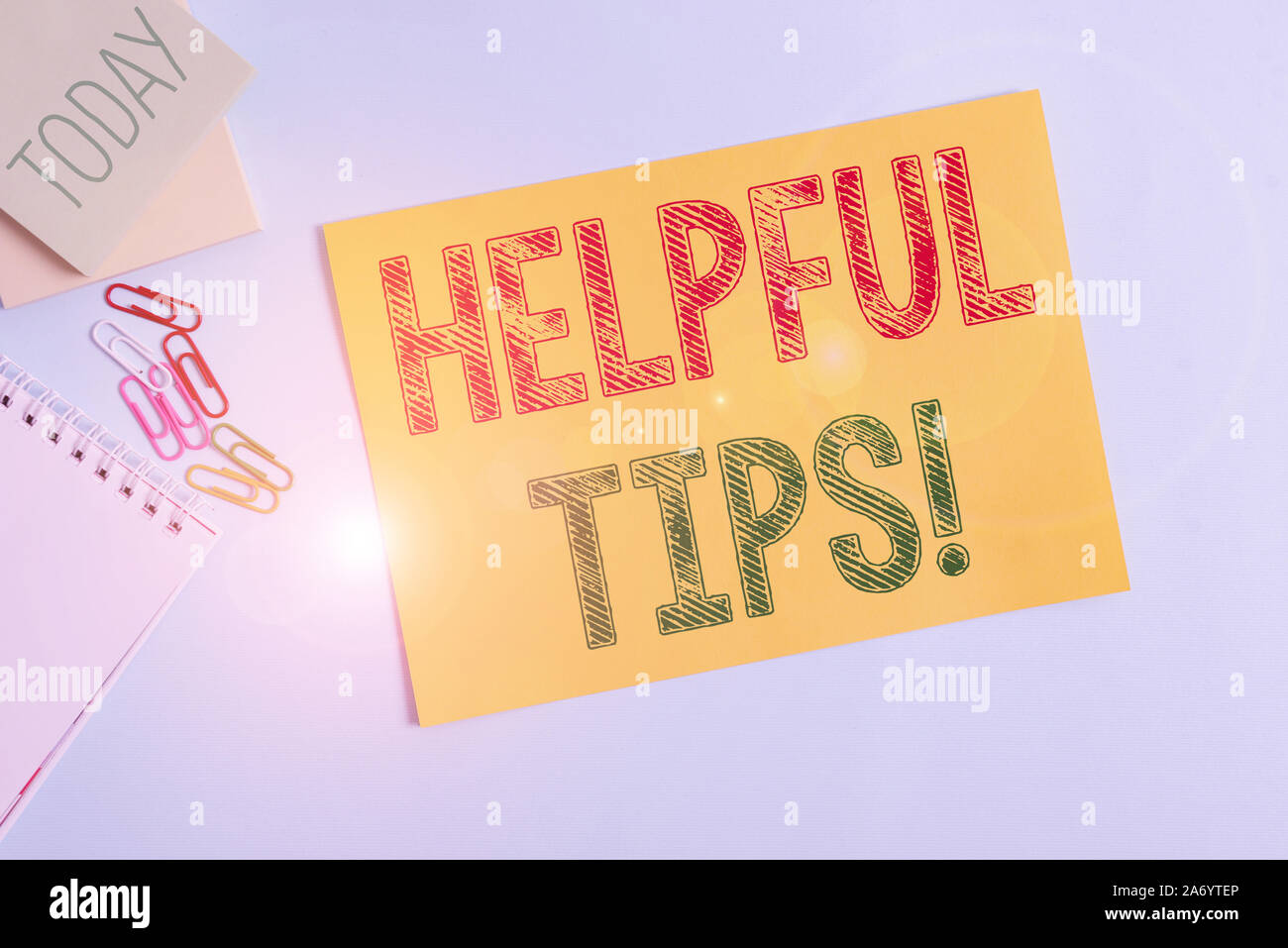 Conceptual hand writing showing Helpful Tips. Concept meaning advices ...