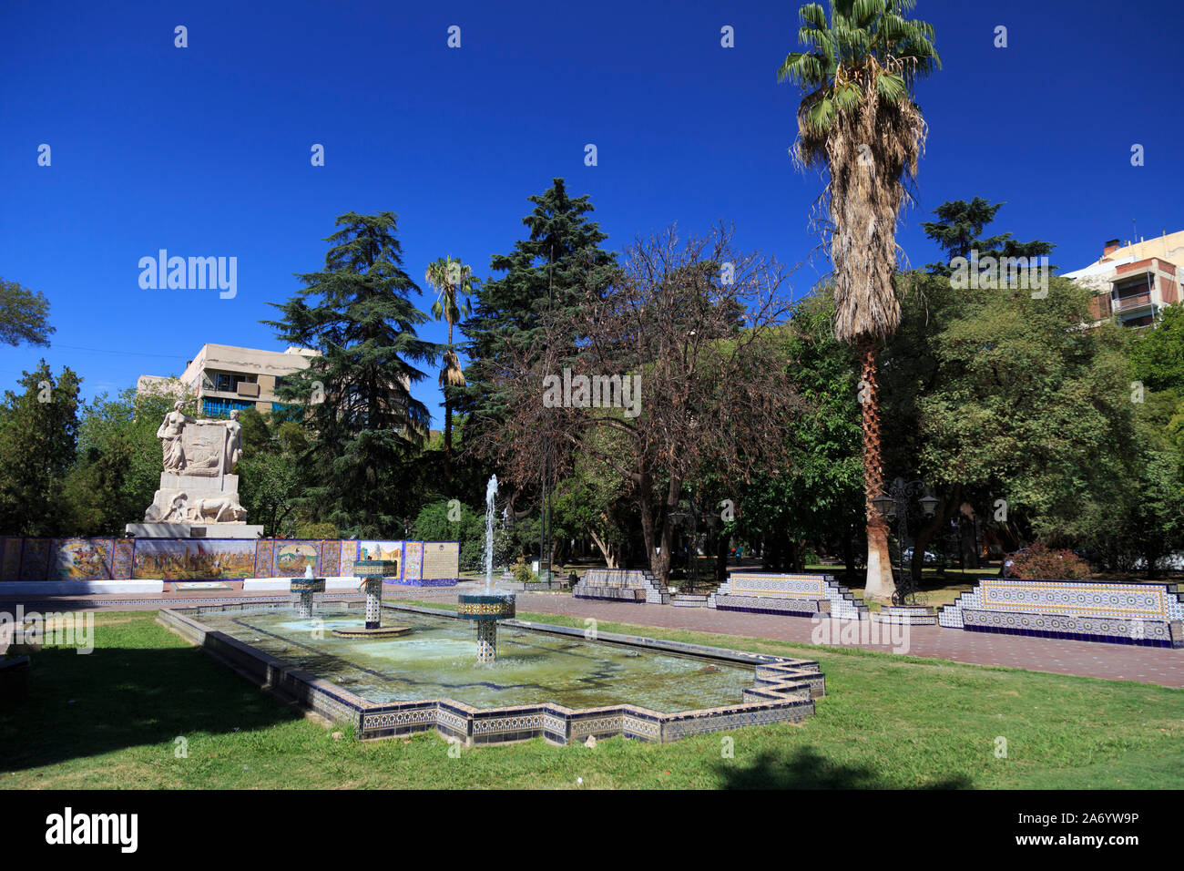 Argentina, Mendoza, Plaza de Espana Stock Photo Alamy