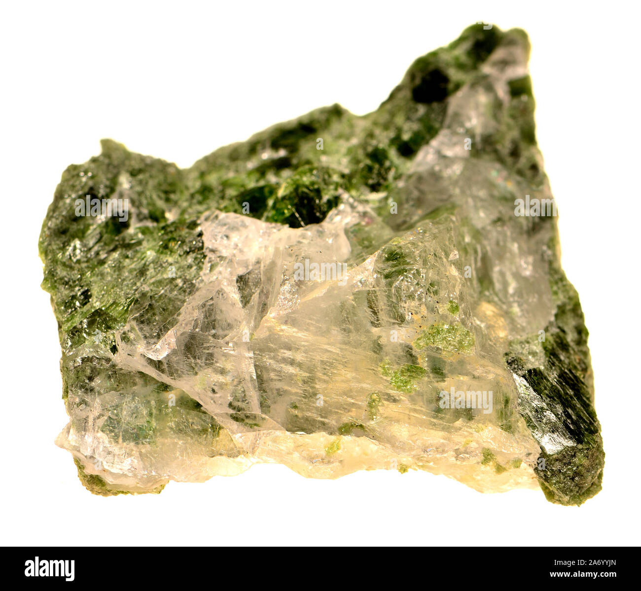 Diopside with Quartz Rock, Tumbling diopside
