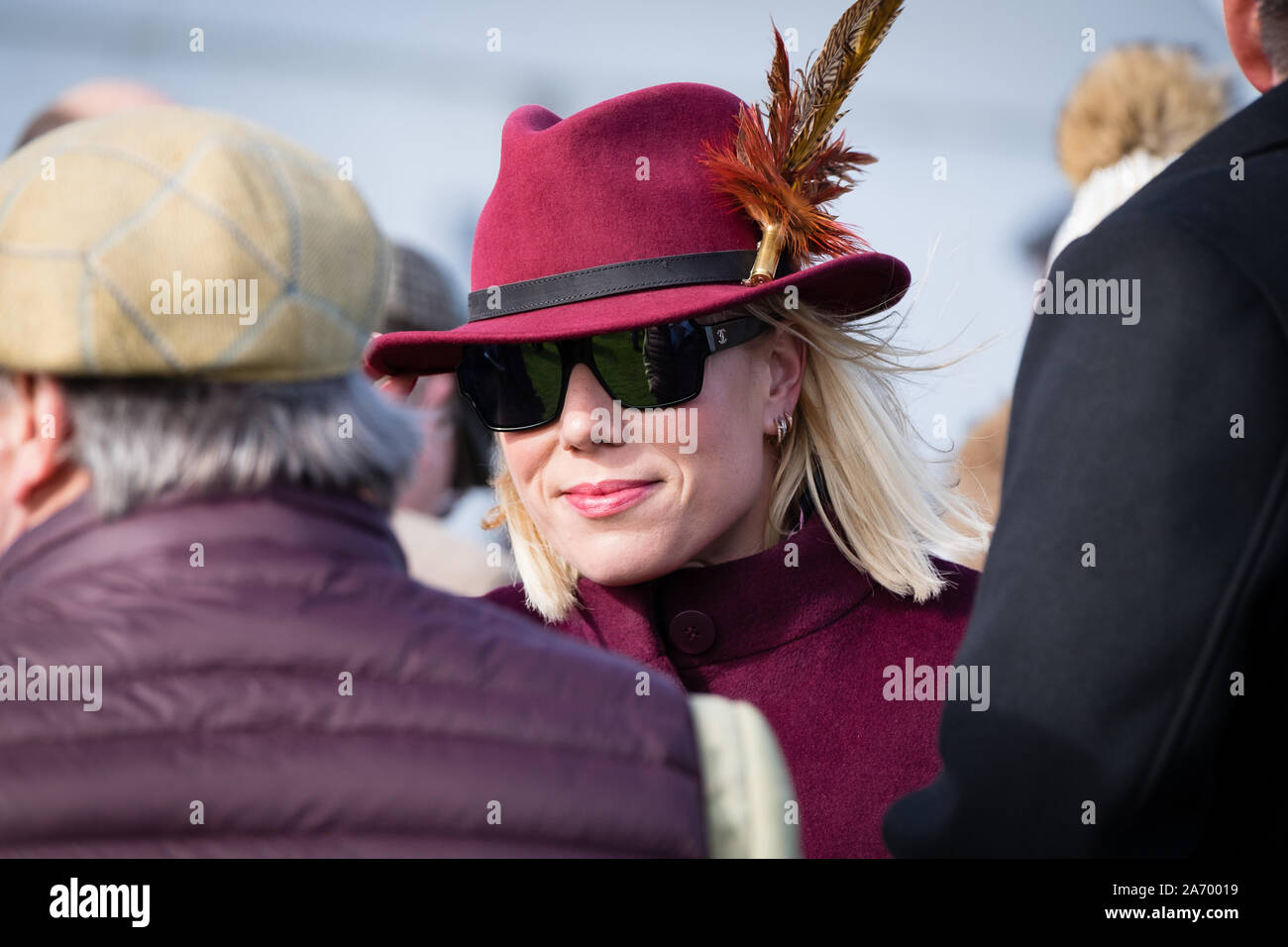 Kerry Lee horse trainer in sunglasses Stock Photo