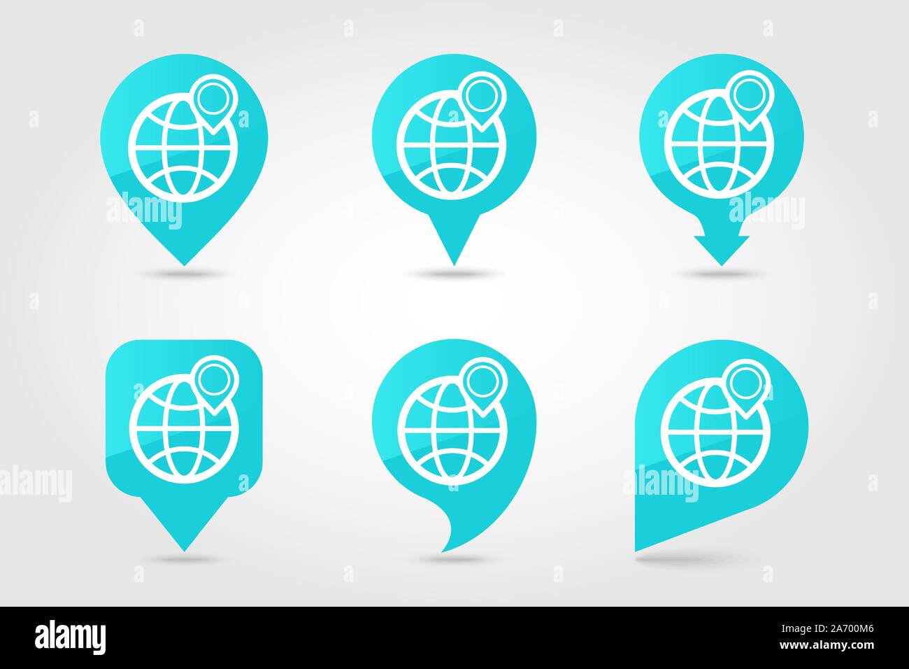 Earth planet and location marker on it pin map icon. E-commerce sign ...