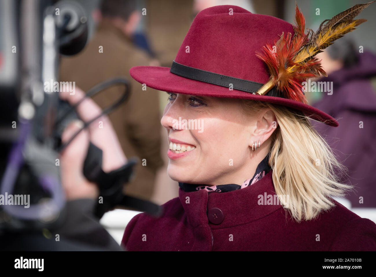 Horse trainer Kerry Lee at Hereford Racecourse Stock Photo Alamy