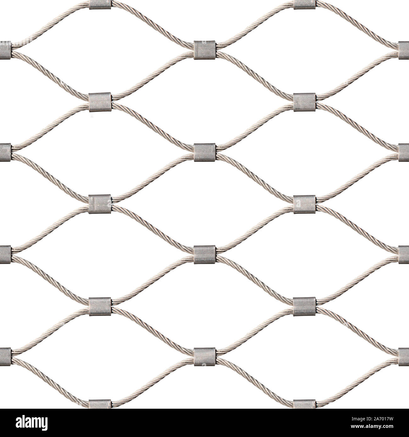 Seamless texture of hand woven mesh fence made of stainless wire isolated  on white. New York. USA Stock Photo - Alamy