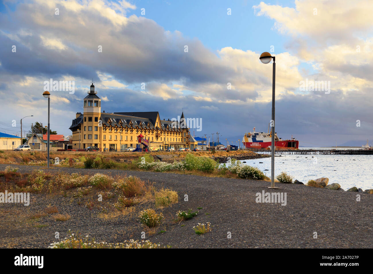 Chile, Patagonia, Puerto Natales, gateway town to Torres del Paine National Park Stock Photo