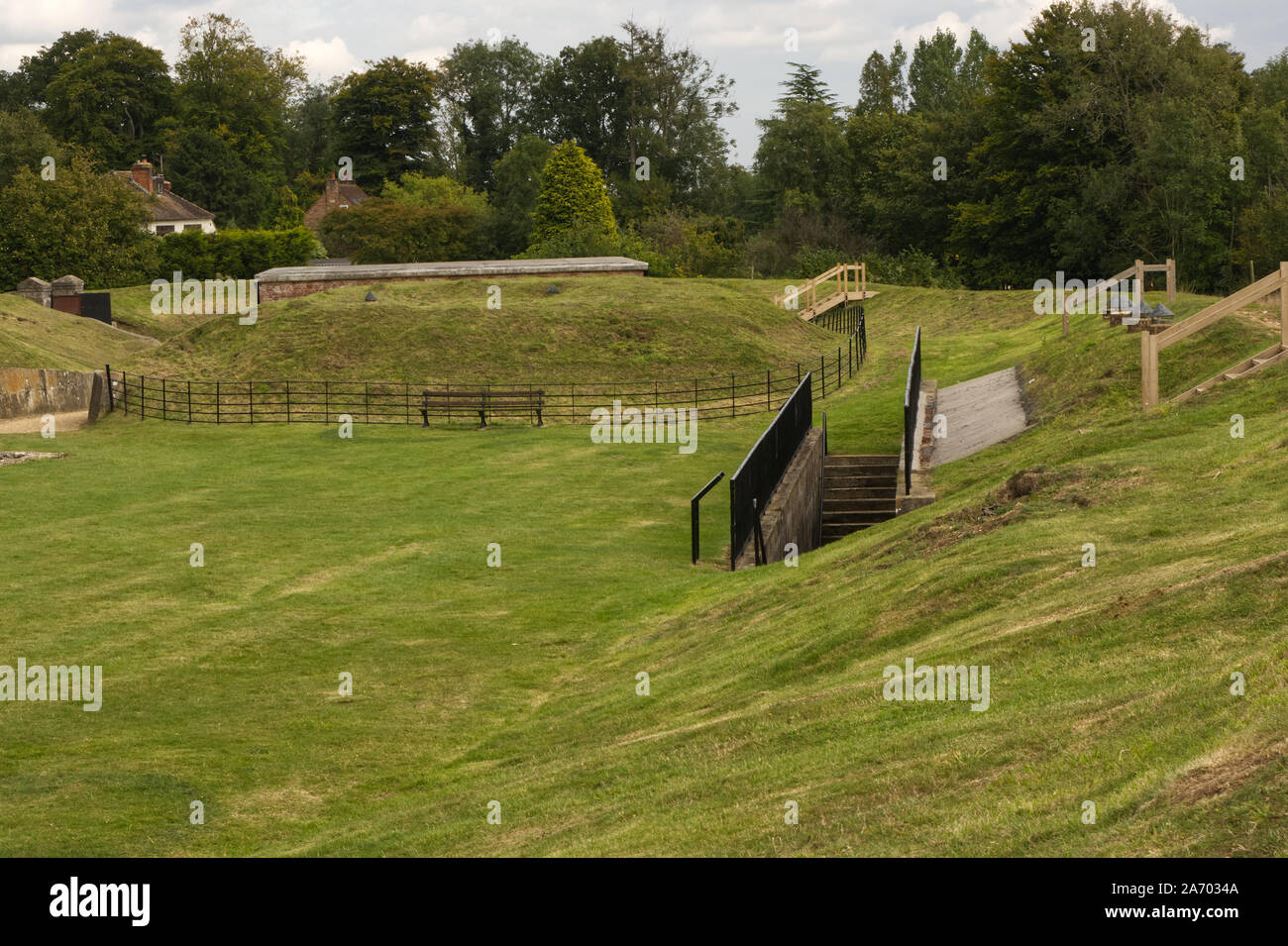 Old fort on the hill above Reigate, Surrey, England Stock Photo