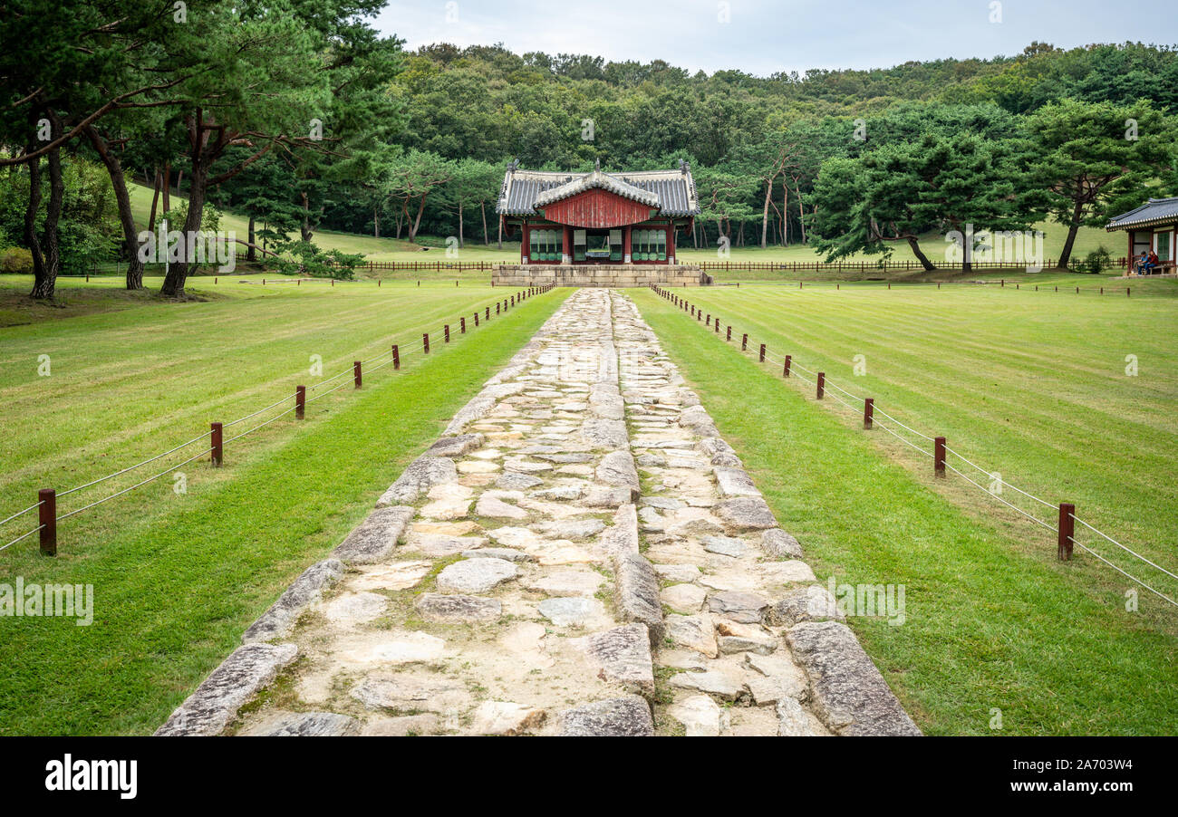 Gyeongneung tombs at Seo-oreung Royal burial site of the Joseon Dynasty cluster in Goyang South Korea Stock Photo