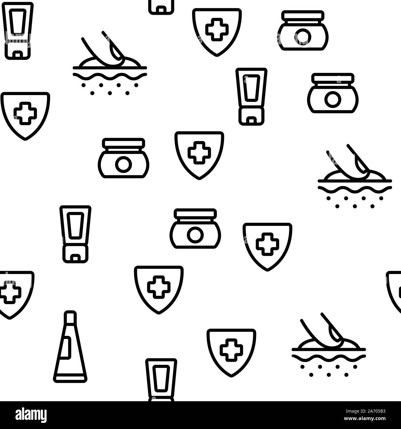 Healthy Cream Vector Seamless Pattern Stock Vector Image & Art - Alamy