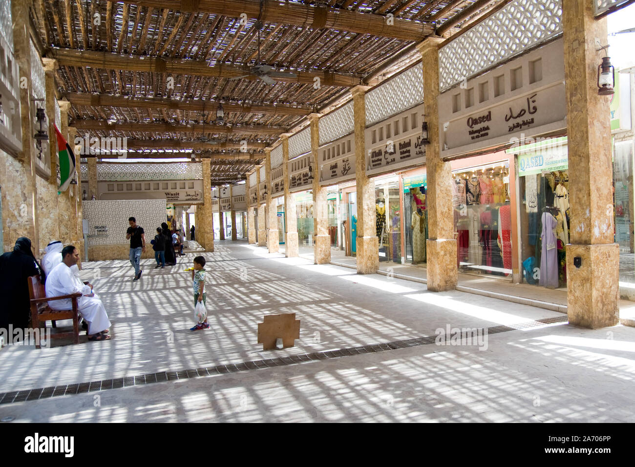 The traditional souk at Ajman, United Arab Emirates Stock Photo