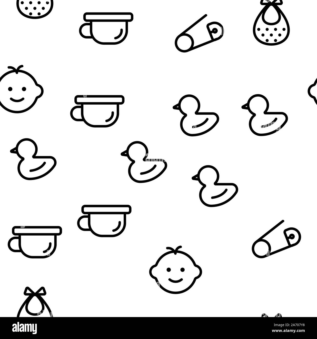 Baby Toys Vector Seamless Pattern Stock Vector Image & Art - Alamy